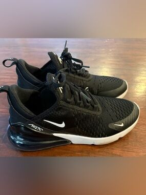 Nike Black and White Air 270 Knit Running Sneakers